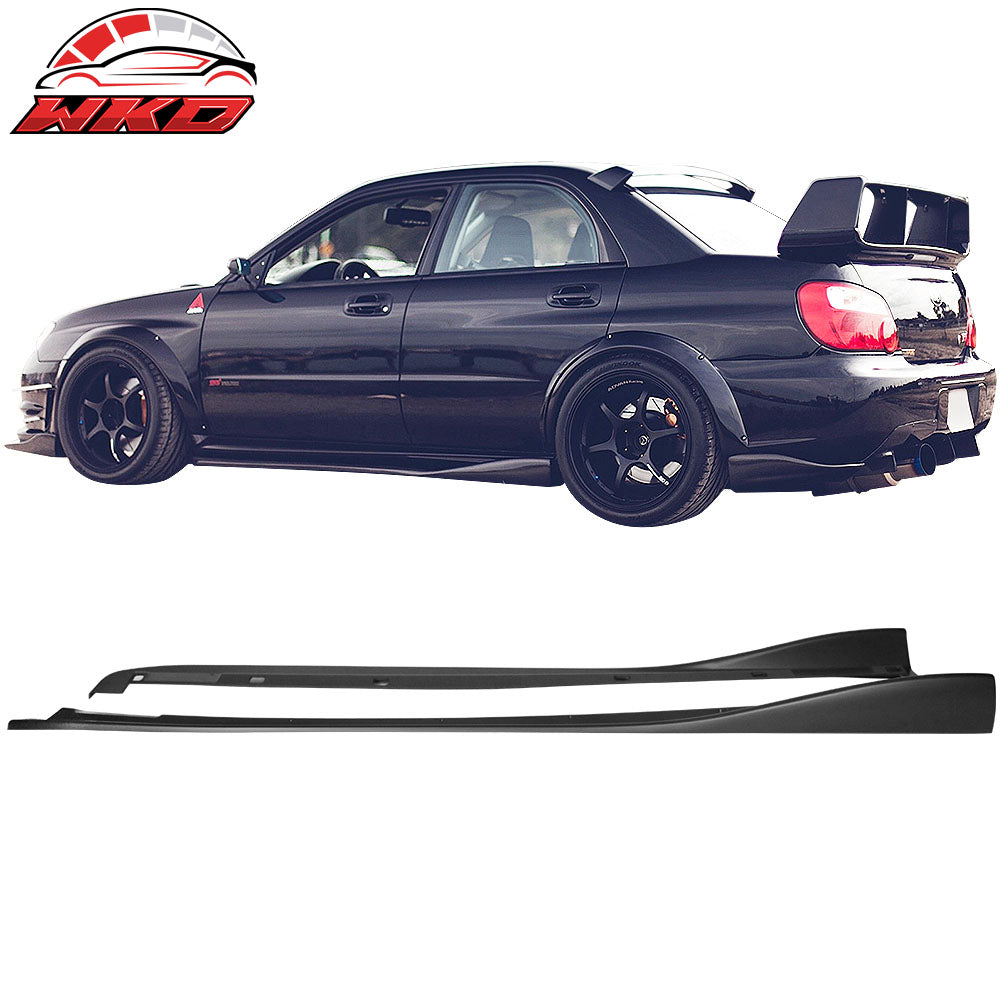 Fits 02-07 Subaru Impreza WRX STI CS Style 2PCS Side Skirts Extension Pannel PP