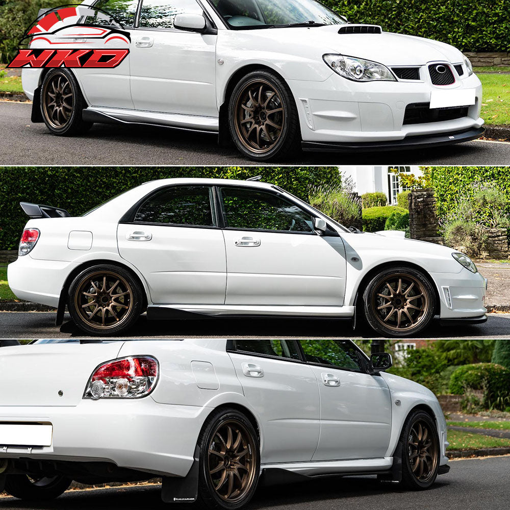 Fits 02-07 Subaru Impreza WRX STI CS Style 2PCS Side Skirts Extension Pannel PP