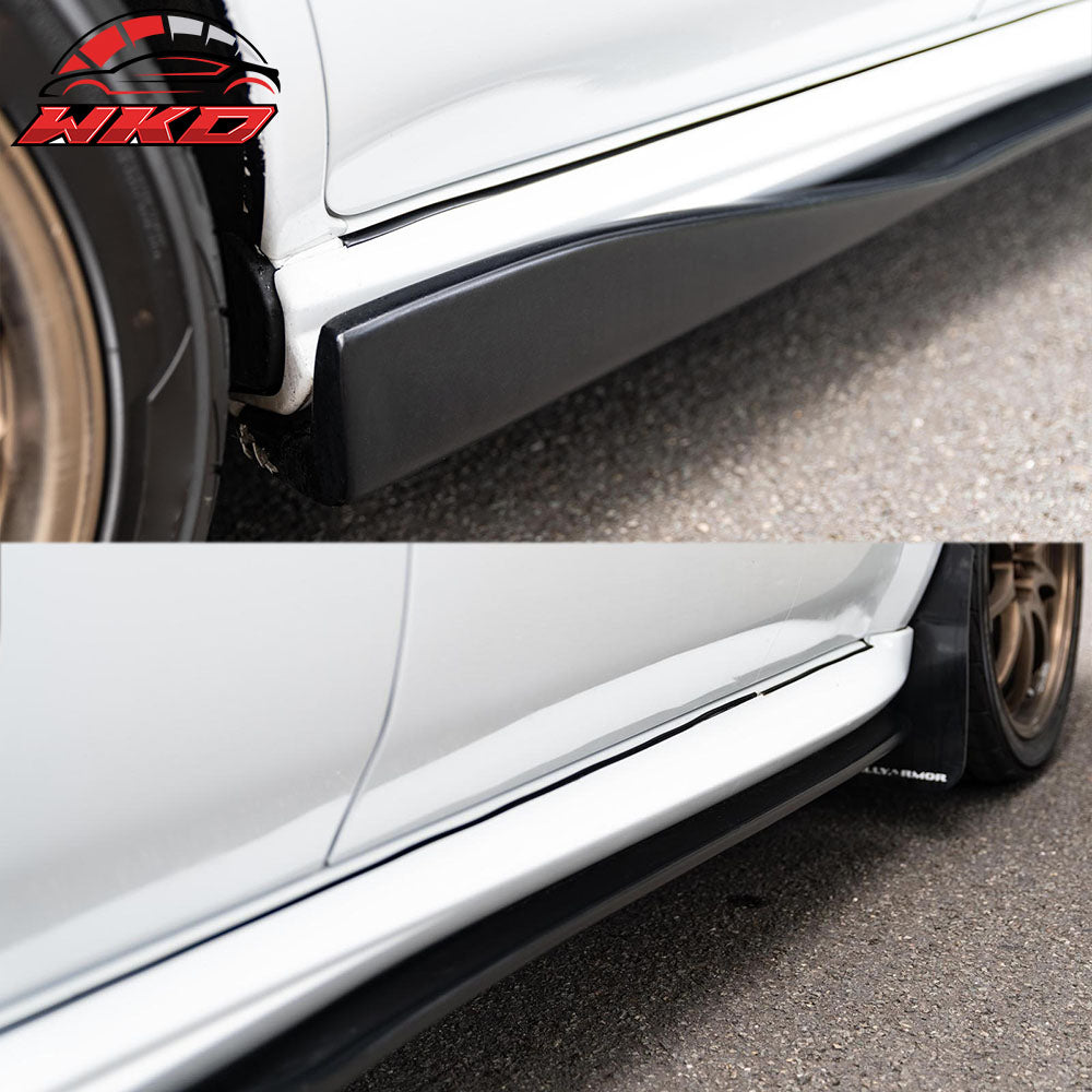 Fits 02-07 Subaru Impreza WRX STI CS Style 2PCS Side Skirts Extension Pannel PP