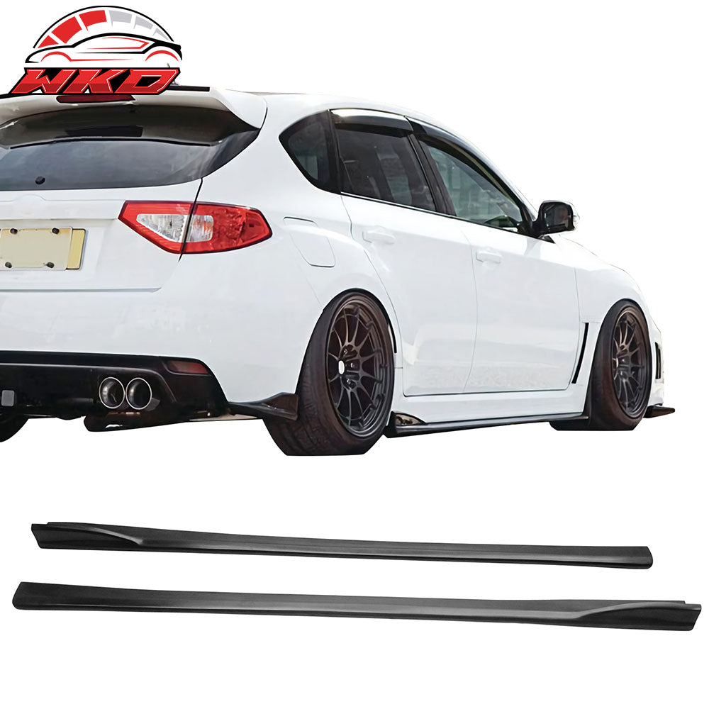 Fits 08-14 Subaru Impreza WRX STI CS Style Side Skirt Extensions Rocker Panel PU