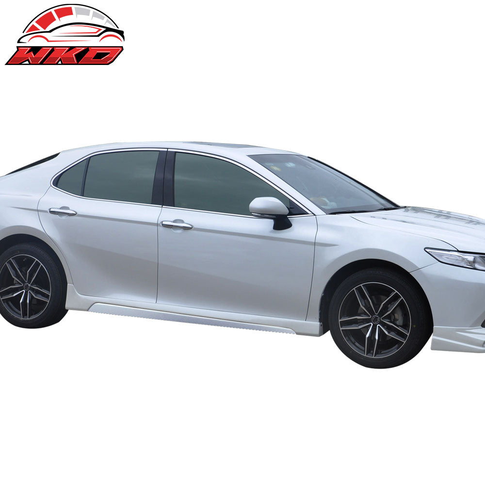Fits 18-24 Toyota Camry IKON Style Side Skirts Matte Black - PP