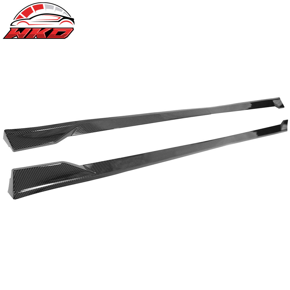 Fits 25-26 Toyota Camry SE XSE Side Skirts TRD Rocker Panel Carbon Fiber Print