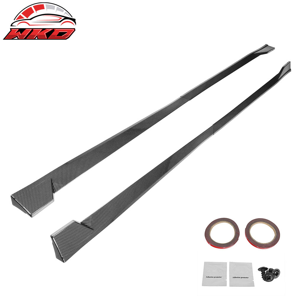 Fits 25-26 Toyota Camry SE XSE Side Skirts TRD Rocker Panel Carbon Fiber Print