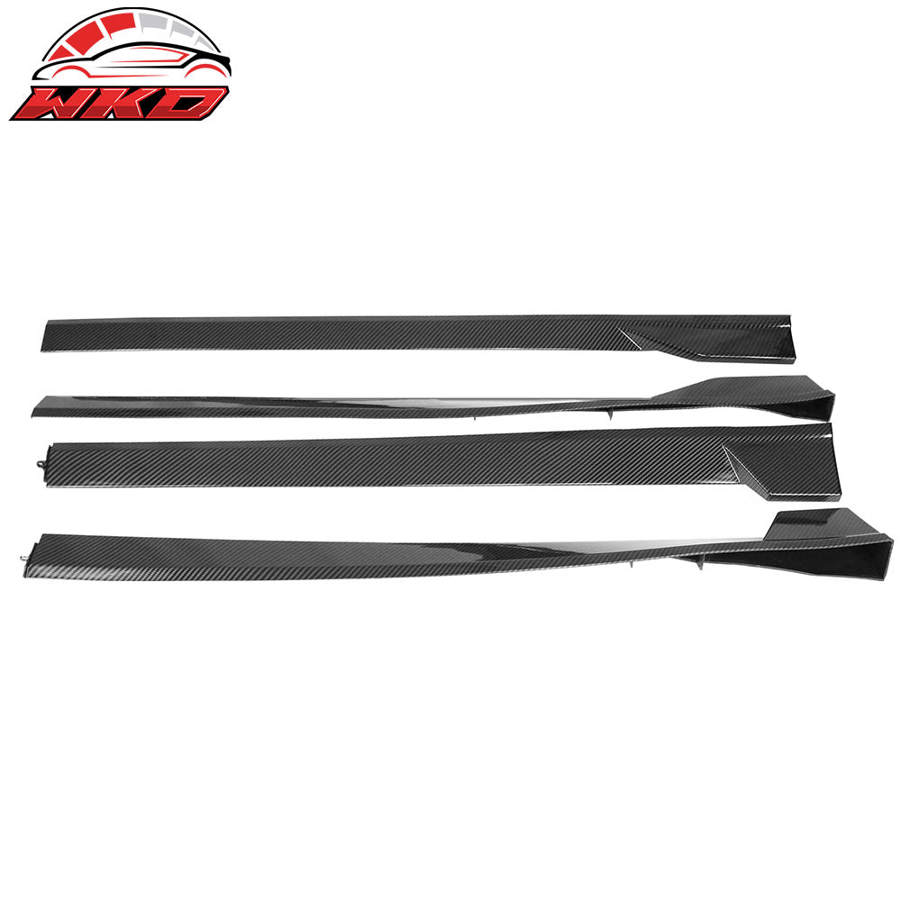 Fits 25-26 Toyota Camry SE XSE Side Skirts TRD Rocker Panel Carbon Fiber Print