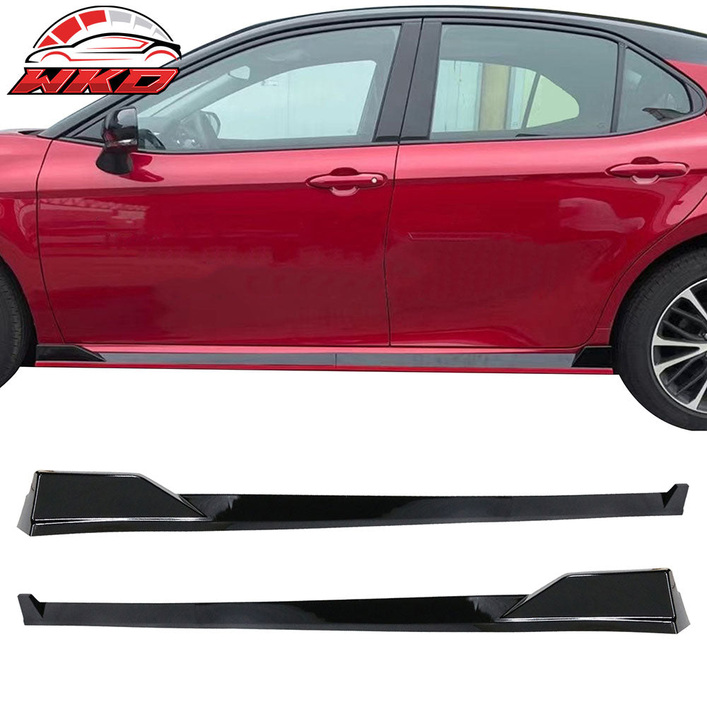 Fits 25-26 Toyota Camry SE XSE Side Skirts TRD Rocker Panel Lip Gloss Black PP