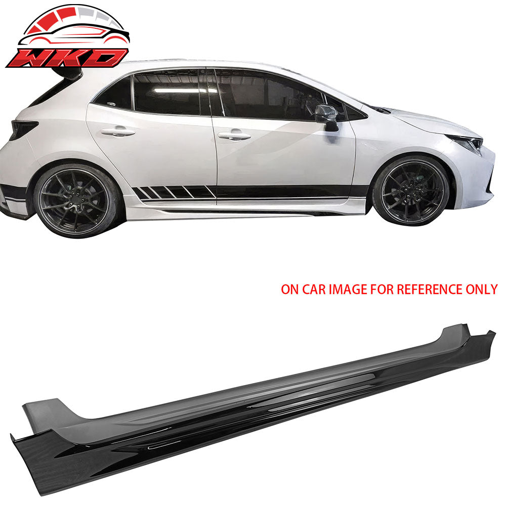 Fits 19-25 Toyota Corolla E210 Hatchback M Style Gloss Black Side Skirts Panel