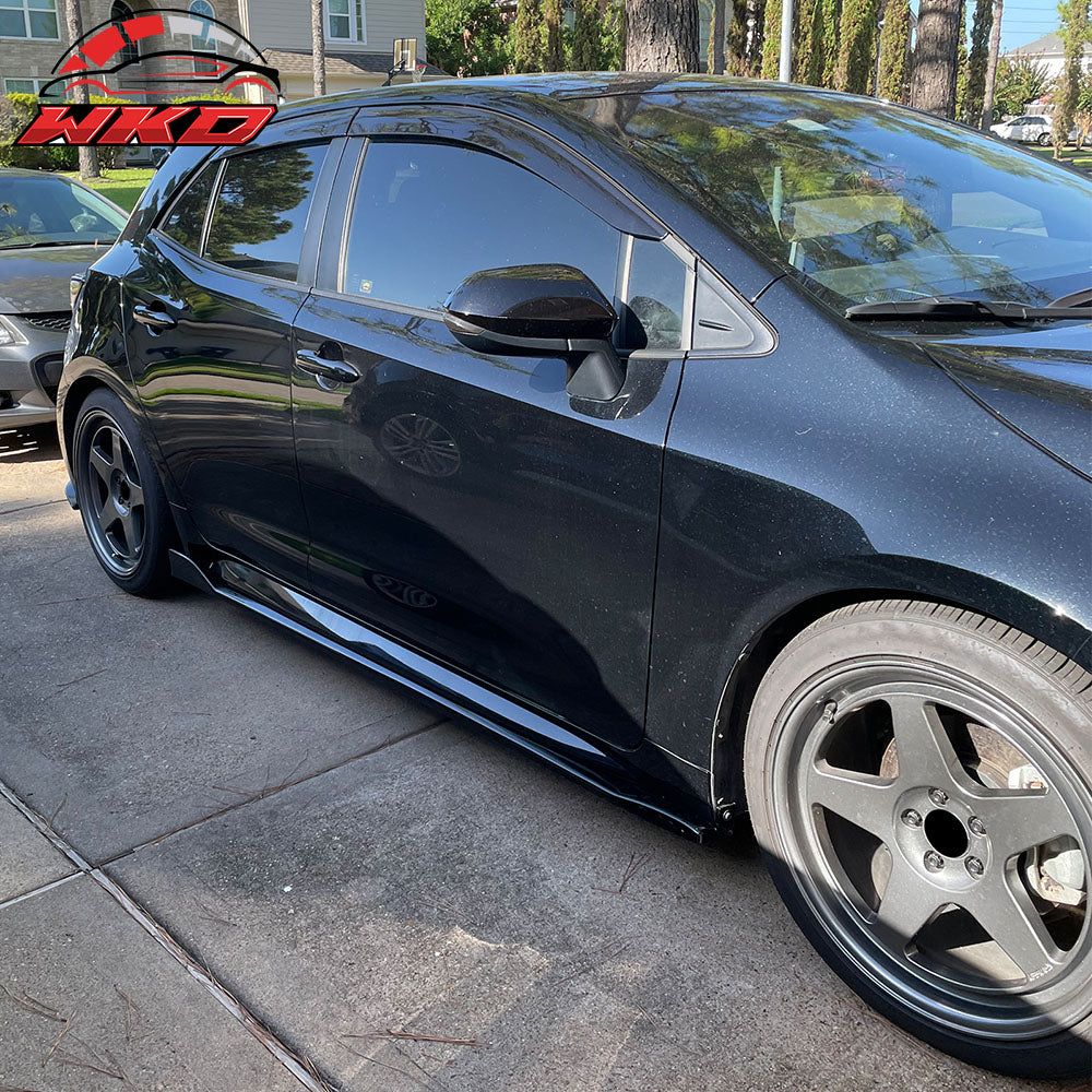Fits 19-25 Toyota Corolla E210 Hatchback T Style Side Skirts Extension Panels