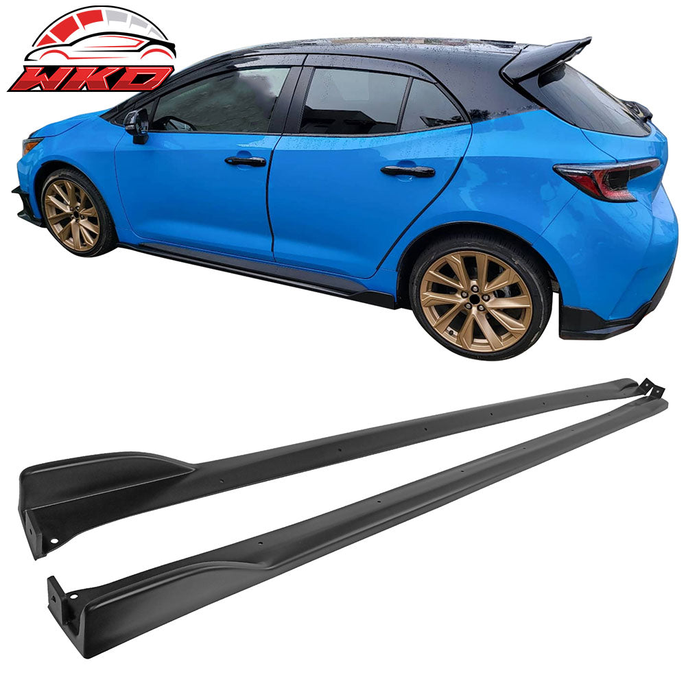 Fits 19-25 Toyota Corolla E210 Hatchback T Style Matte Black Side Skirts Rocker