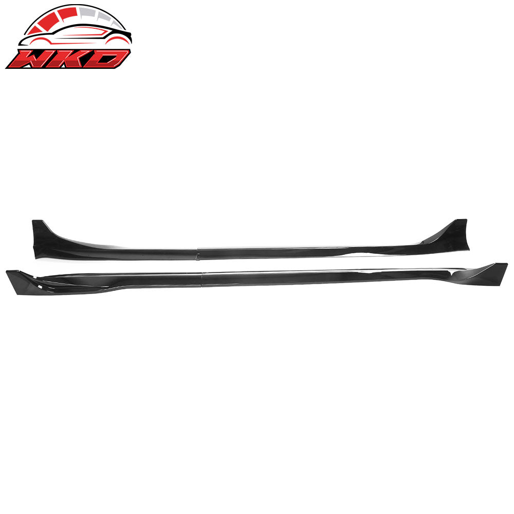 2024-25 Tesla Model 3 IKON Style Side Skirt Rocker Panel 4PCS Gloss Black ABS | Wholesale