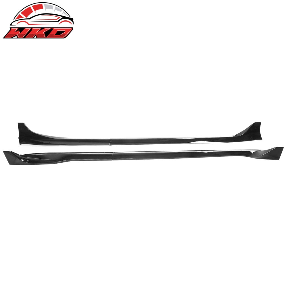 2024-26 Tesla Model 3 IKON Style Side Skirt Rocker Panel 4PCS Gloss Black ABS | Wholesale