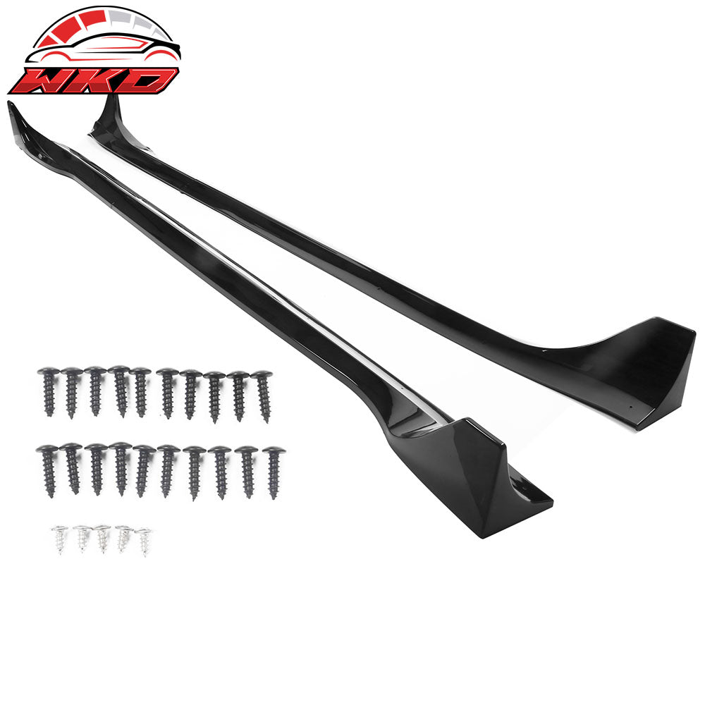 Fits 24-25 Tesla Model 3 IKON Style Side Skirt Rocker Panel 4PCS Gloss Black ABS