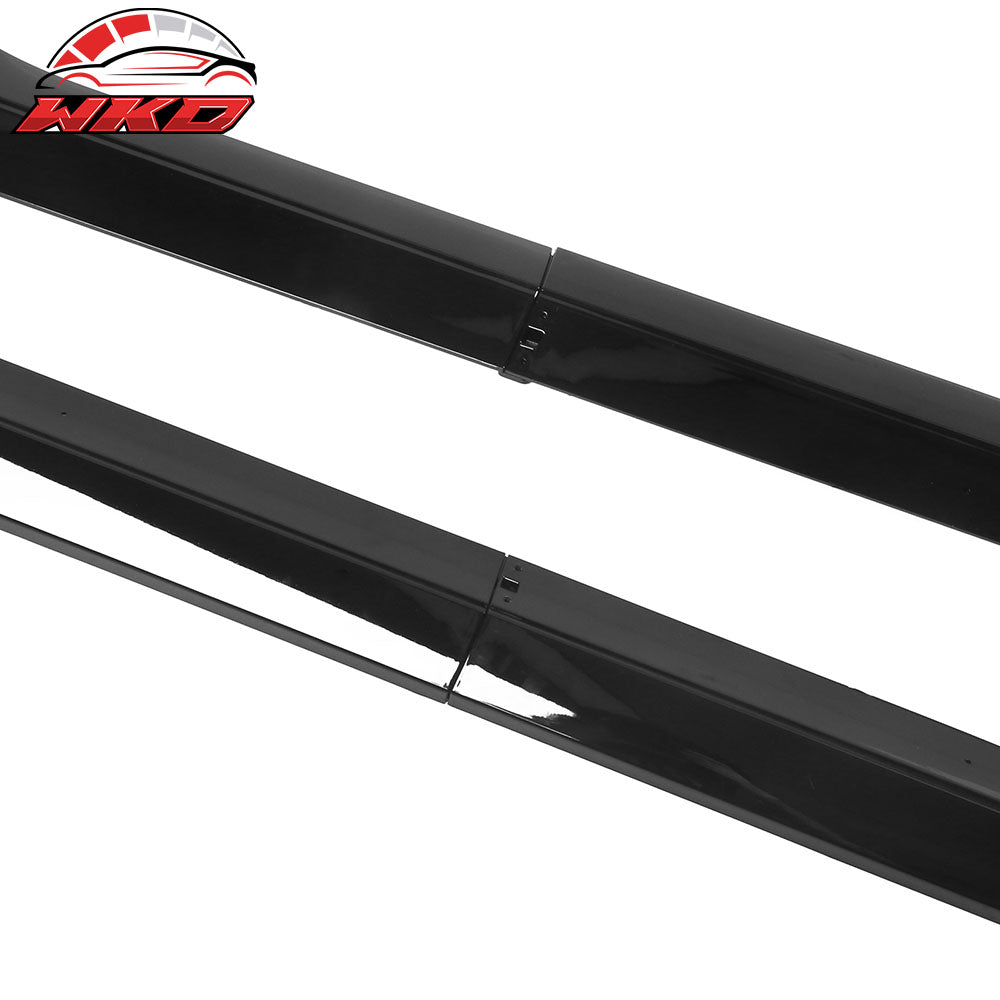 Fits 24-25 Tesla Model 3 IKON Style Side Skirt Rocker Panel 4PCS Gloss Black ABS