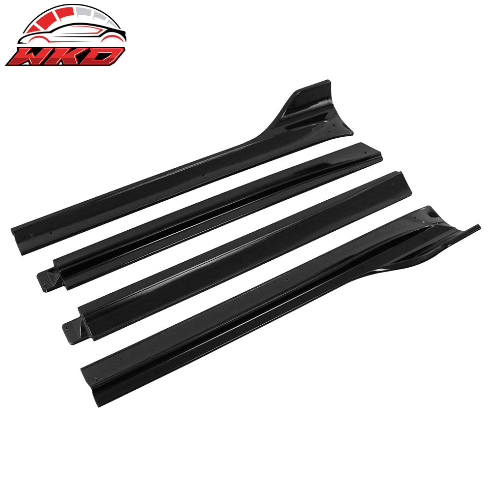 Fits 20-24 Tesla Model Y IKON V3 Style Gloss Black Side Skirts Diffuser Lip ABS