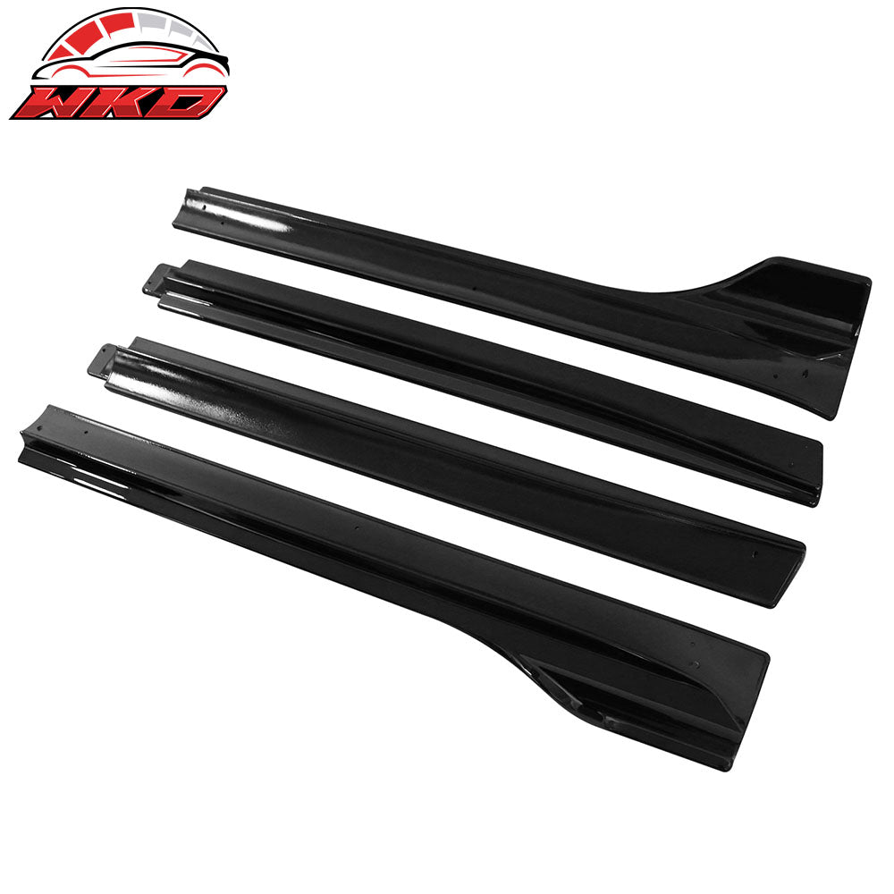 Fits 20-24 Tesla Model Y IKON V3 Style Gloss Black Side Skirts Diffuser Lip ABS
