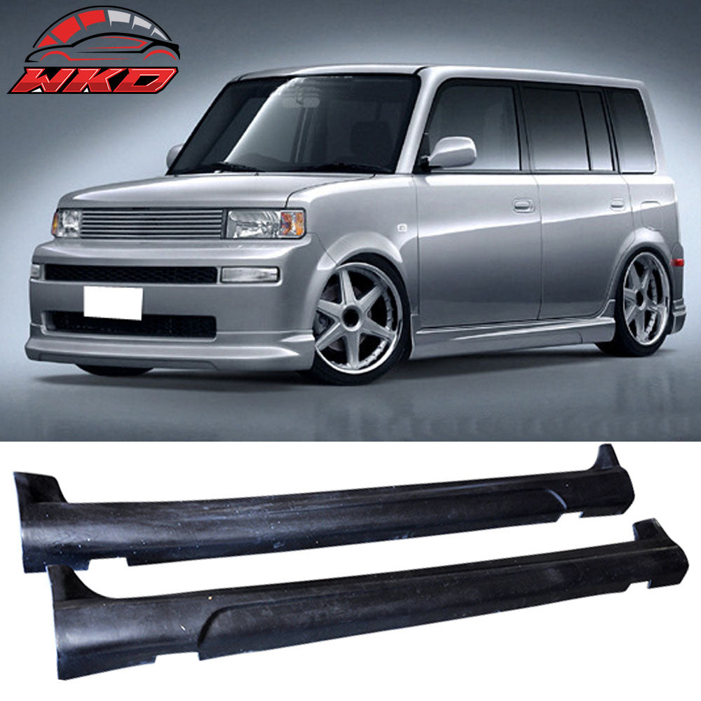 Fits 03-07 Scion xB Wagon K-Style Side Skirts Extension Rocker Panel Pair PU