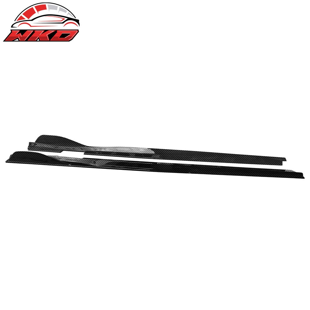22-26 Toyota GR86/Subaru BRZ IKON V2 Side Skirts Carbon Fiber Print ABS | Wholesale Carbon Fiber Print - Wikond Auto