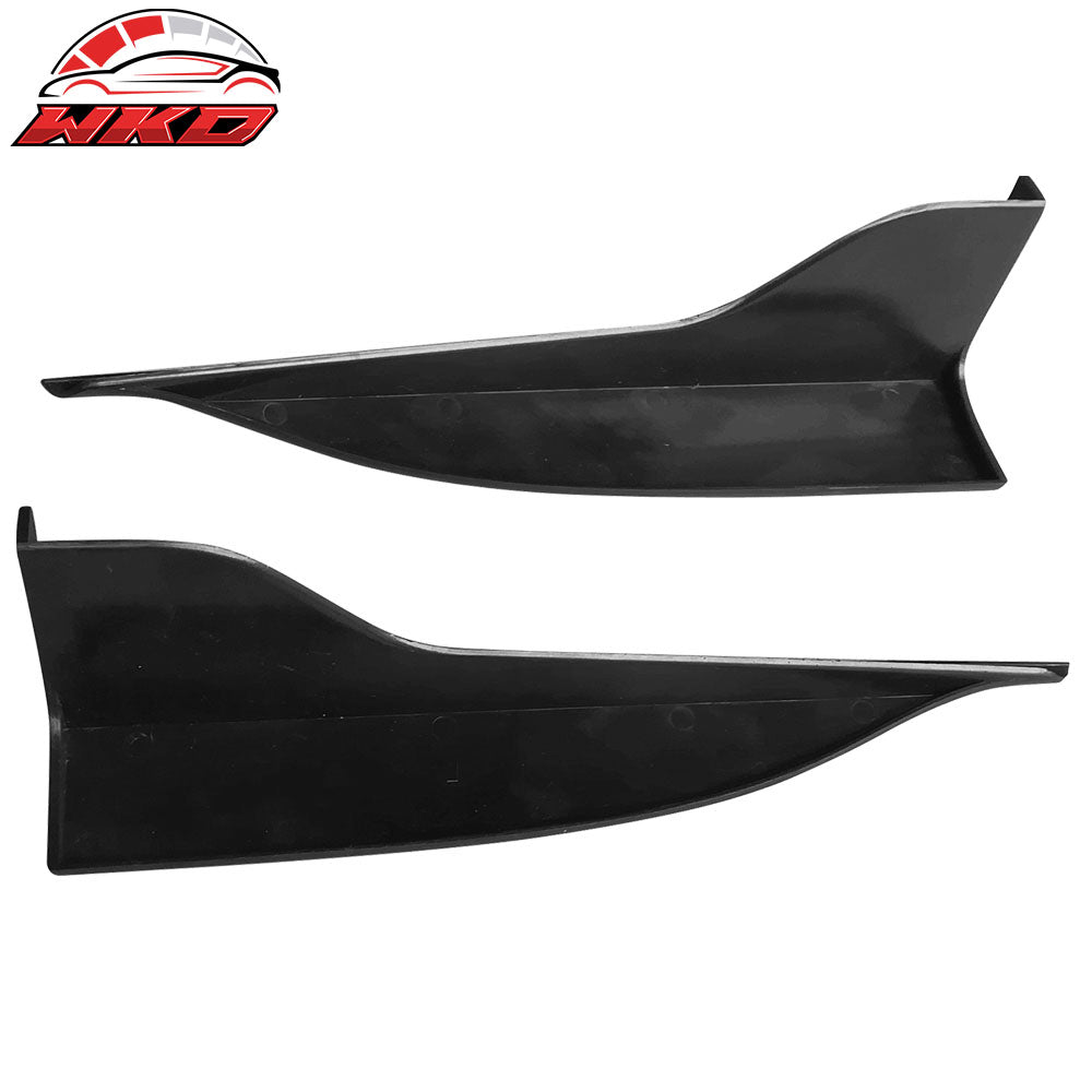 Universal V2 Style Endcaps Add On For Side Skirt Extensions PP Rocker Panel Pair