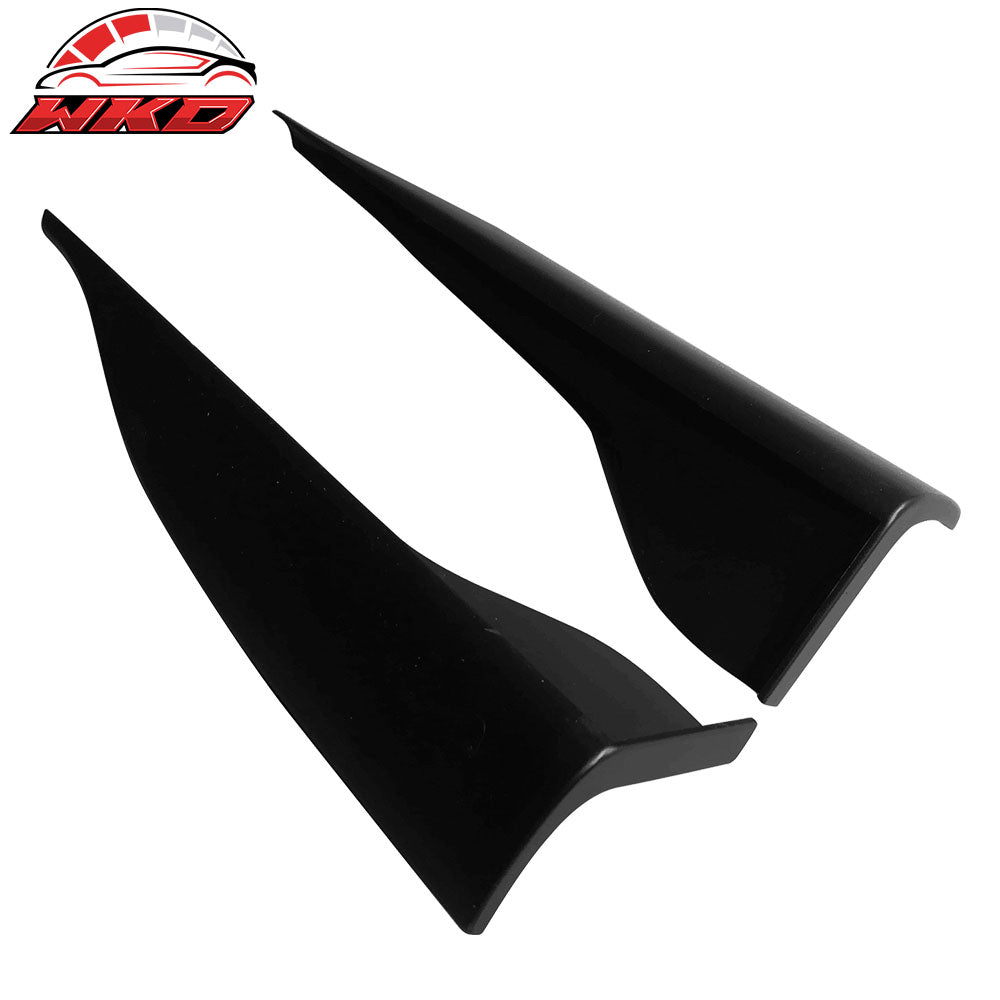 Universal V2 Style Endcaps Add On For Side Skirt Extensions PP Rocker Panel Pair