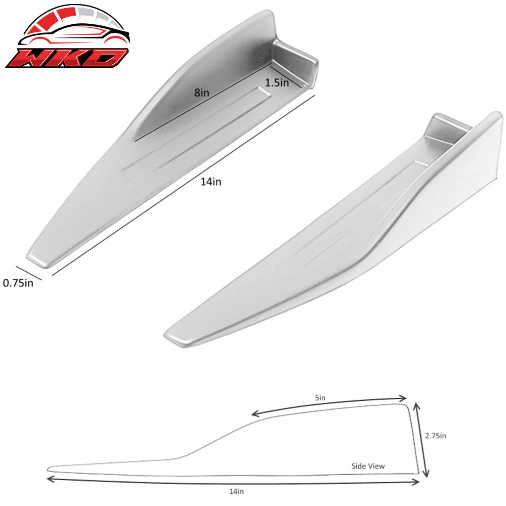 Universal PP Side Skirts Extension Winglet Canard Rocker Splitter