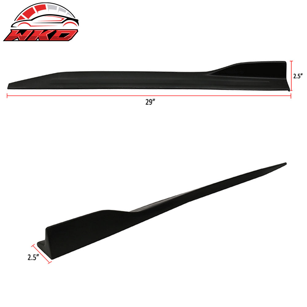 Universal V5 Side Skirts Extension Winglet Wind Blades Rocker Splitter 2PC - PU
