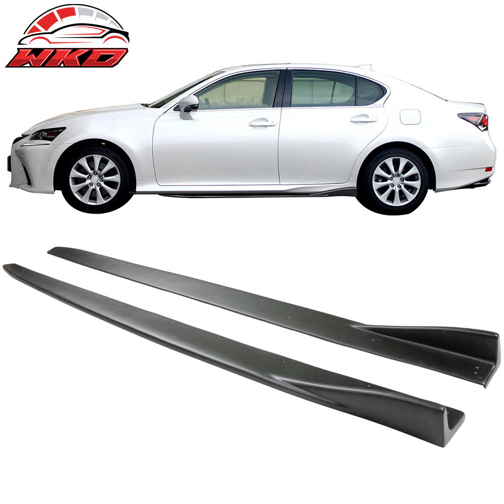 Fits 13-20 Lexus GS F Sport Side Skirts Panel Extension Matte Black Pair - PP