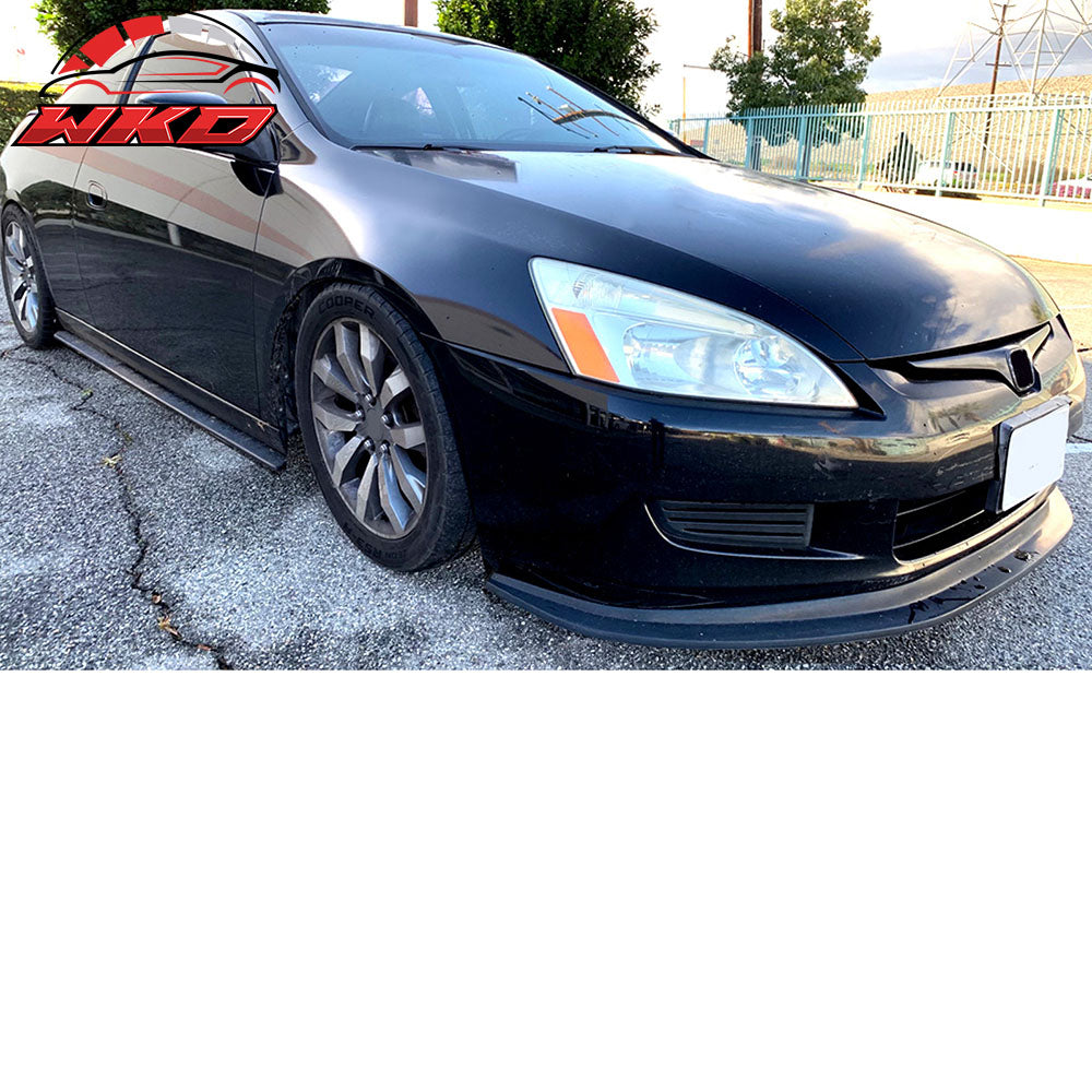 Fits 03-05 Honda Accord 2-Door MDA Side Skirts + Front Bumper Lip + Corner Apron