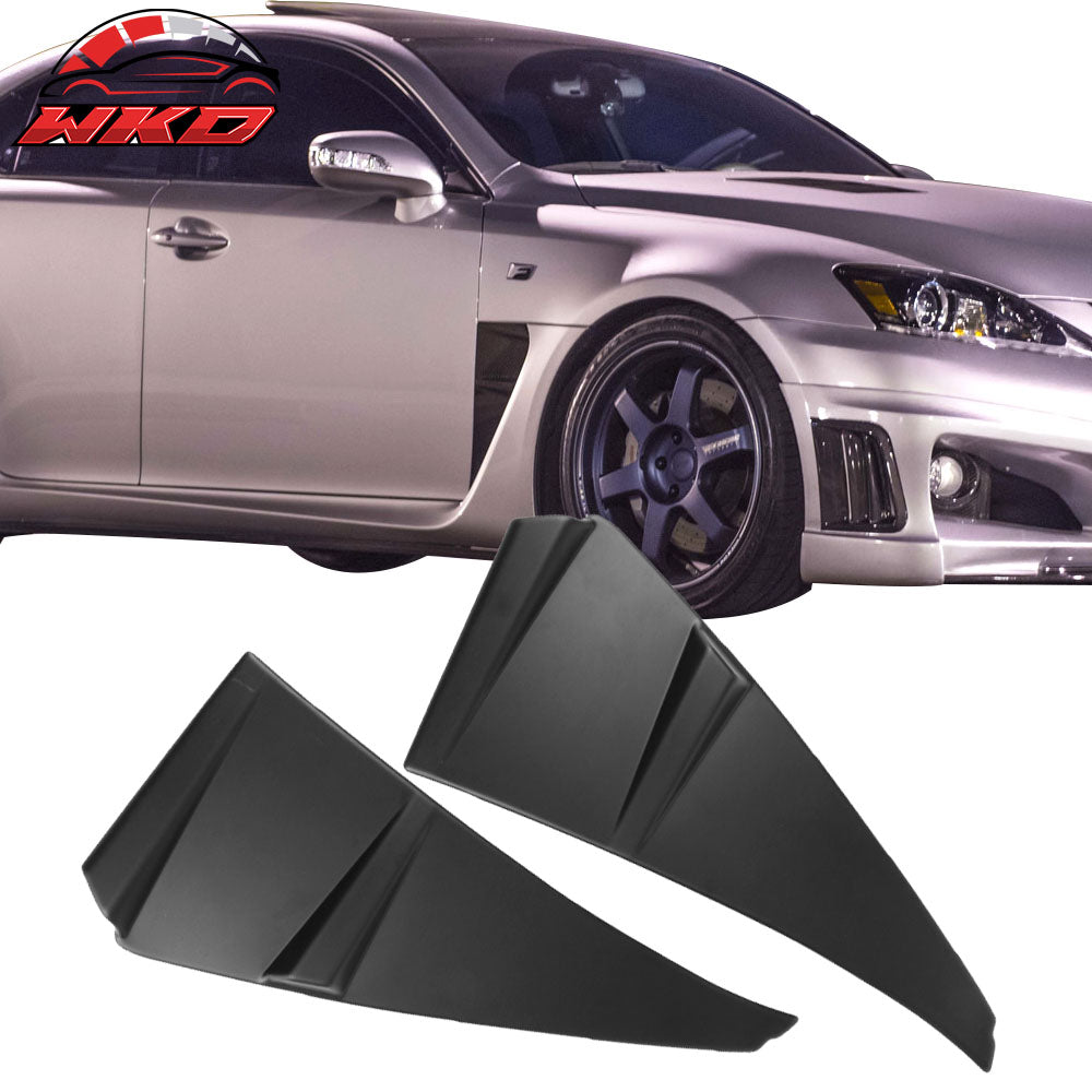 Fits 08-14 Lexus ISF Novel Style Side Vent Fender Air Wing Trim 2 Pieces PP
