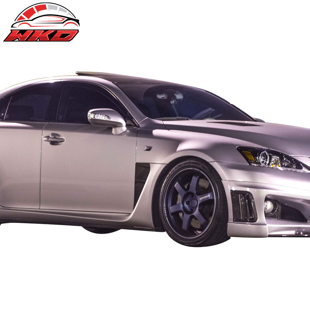 Fits 08-14 Lexus ISF Novel Style Side Vent Fender Air Wing Trim 2 Pieces PP