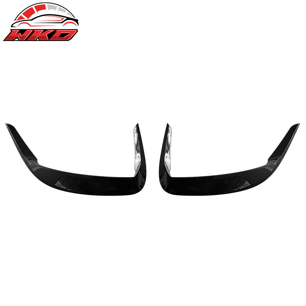 Fits 15-23 Dodge Charger IKON2 Style Side Fin Vents Cover Carbon Fiber Print ABS