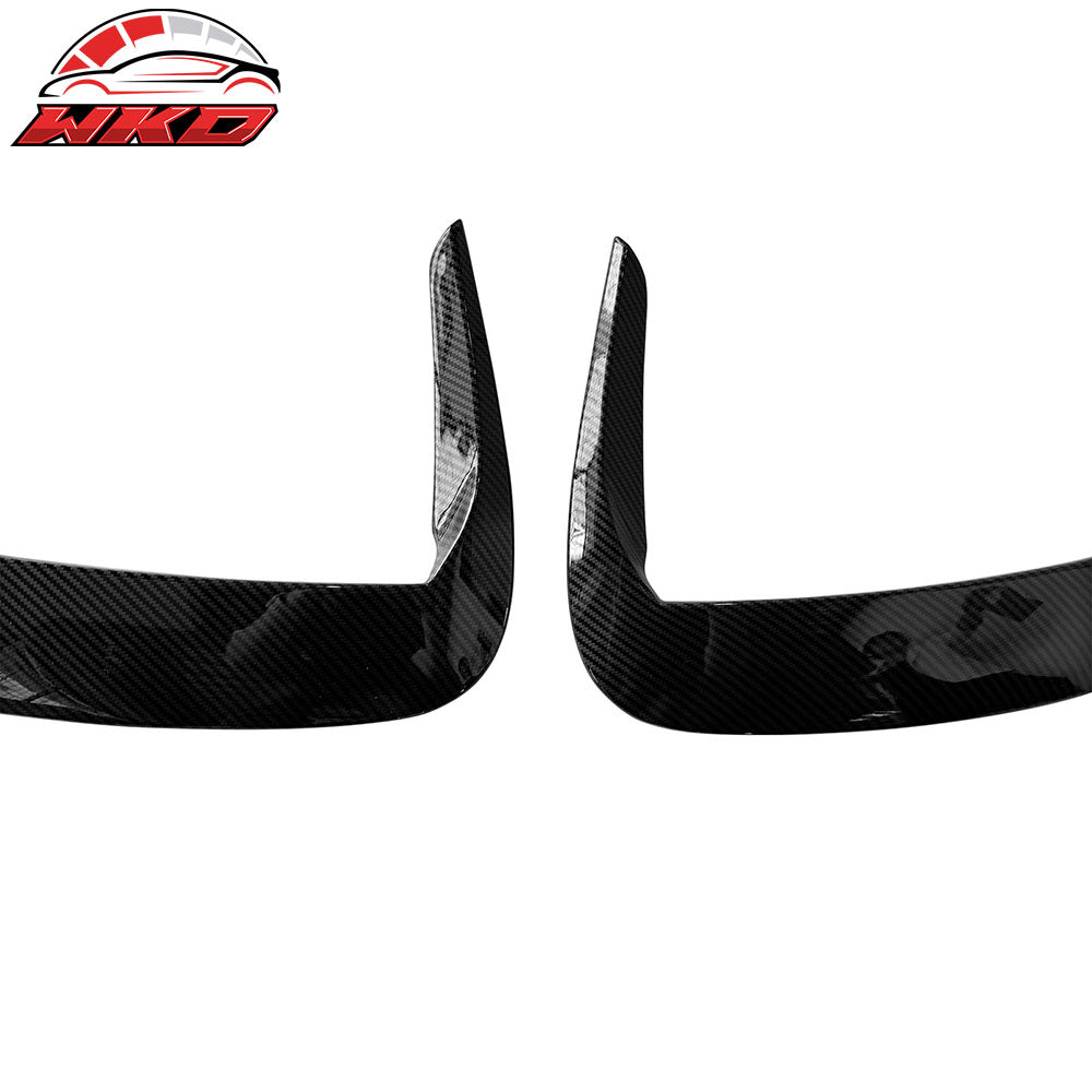 Fits 15-23 Dodge Charger IKON2 Style Side Fin Vents Cover Carbon Fiber Print ABS
