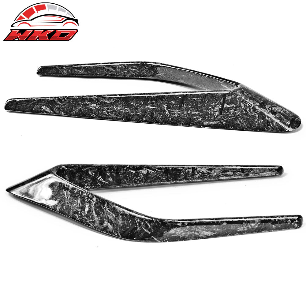 Fits 15-18 Bnez C-Class W205 Front + Rear Side Vents Spoiler Forged Carbon Fiber