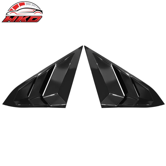16-21 Honda Civic Sedan Rear Side Window Louver Sun Rain Shade Gloss Black | Wholesale