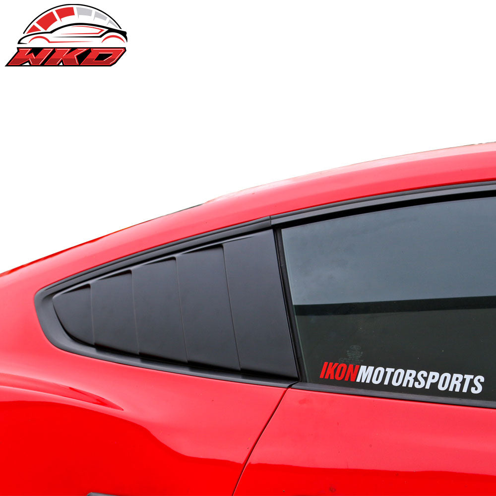 Fits 15-23 Ford Mustang CV Style Side Quarter Window Louver Cover Vent Unpainted