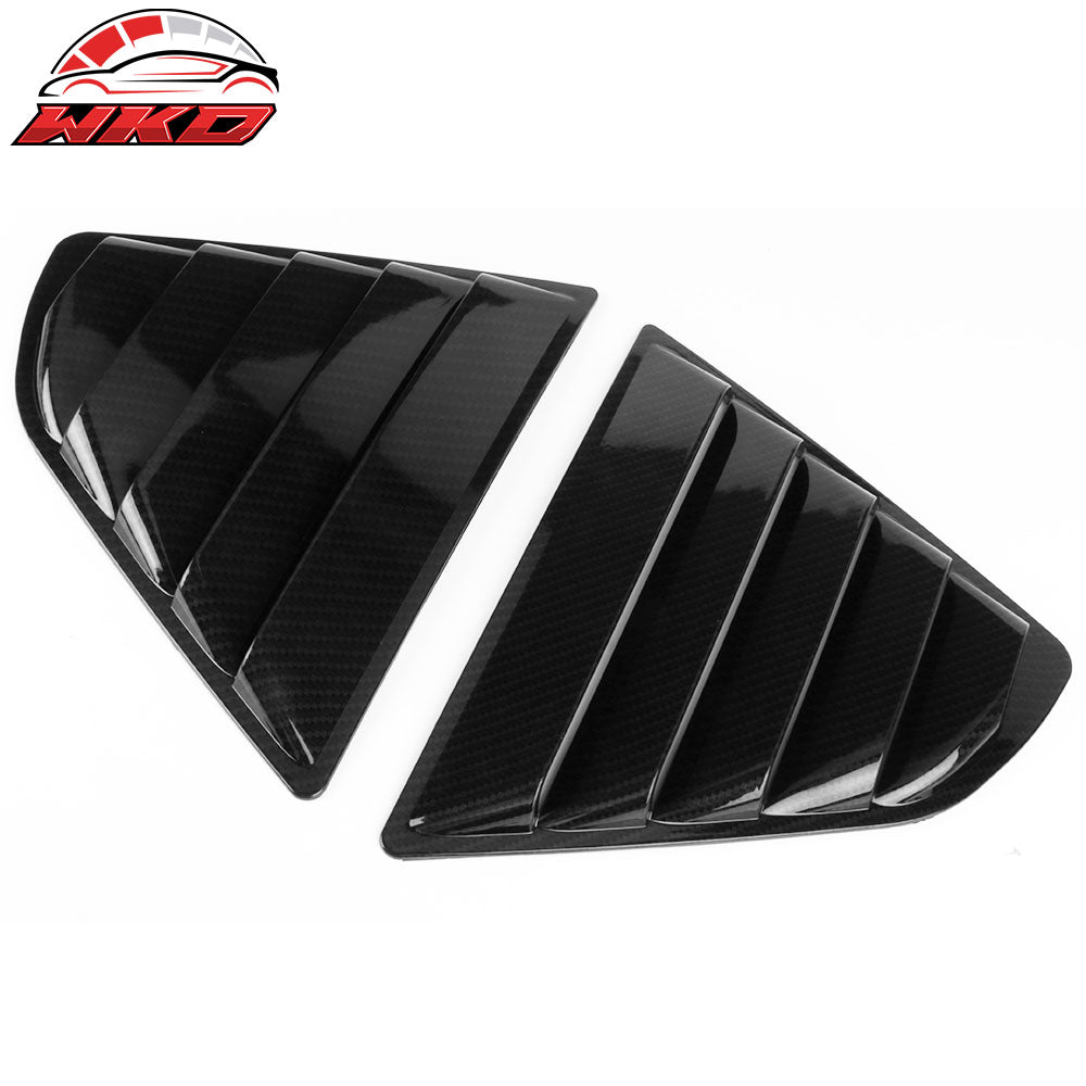 Fits 18-24 Toyota Camry 2PCS Side Window Louvers Scoop Carbon Fiber Hydro Dip