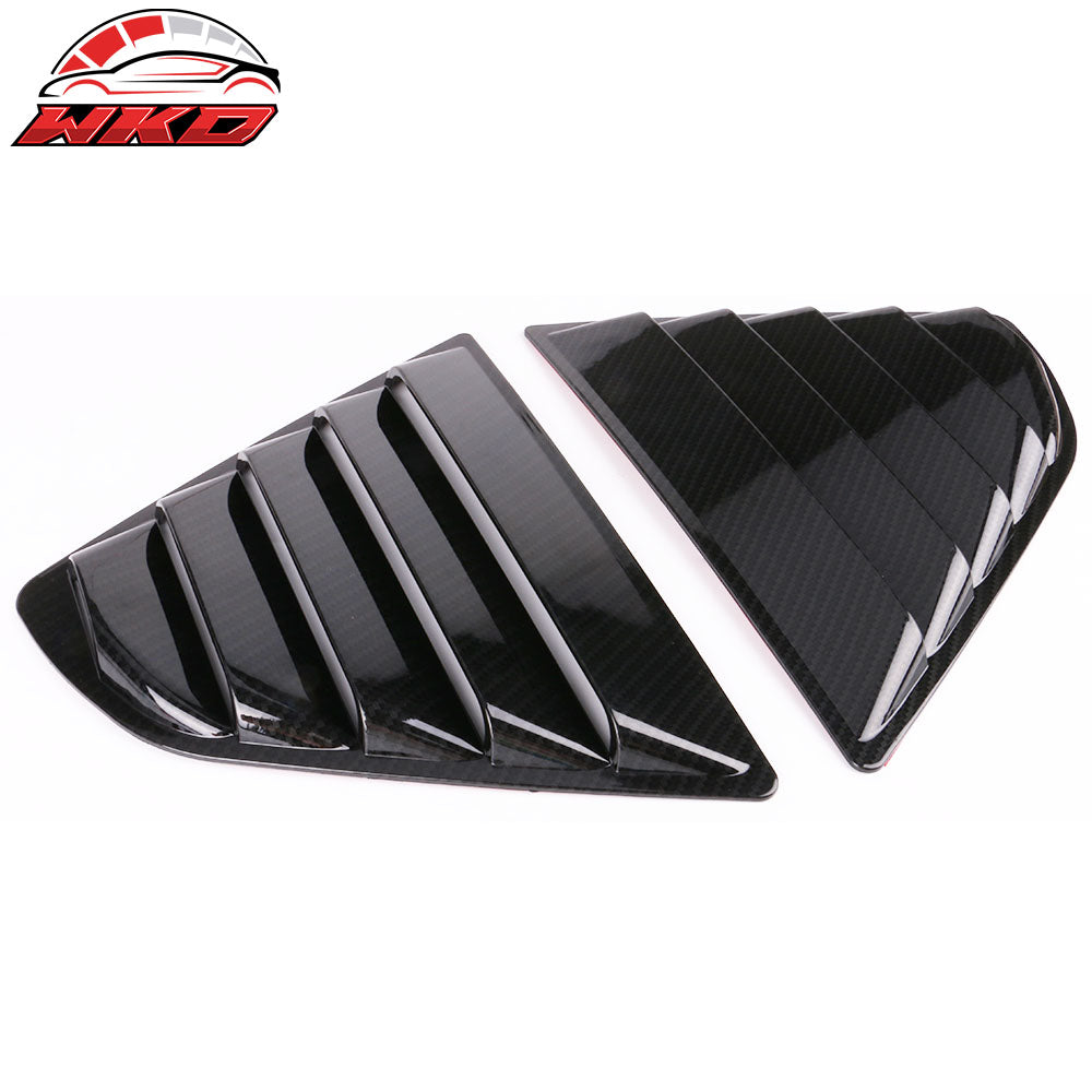 Fits 18-24 Toyota Camry 2PCS Side Window Louvers Scoop Carbon Fiber Hydro Dip
