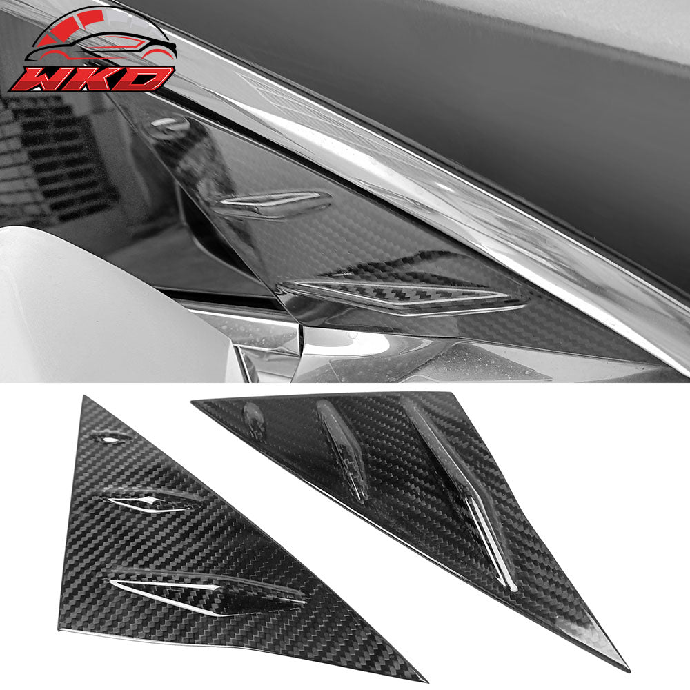 Closeout! Fits 17-23 Tesla Model 3 Carbon Fiber CF Side Window Scoop Louvers