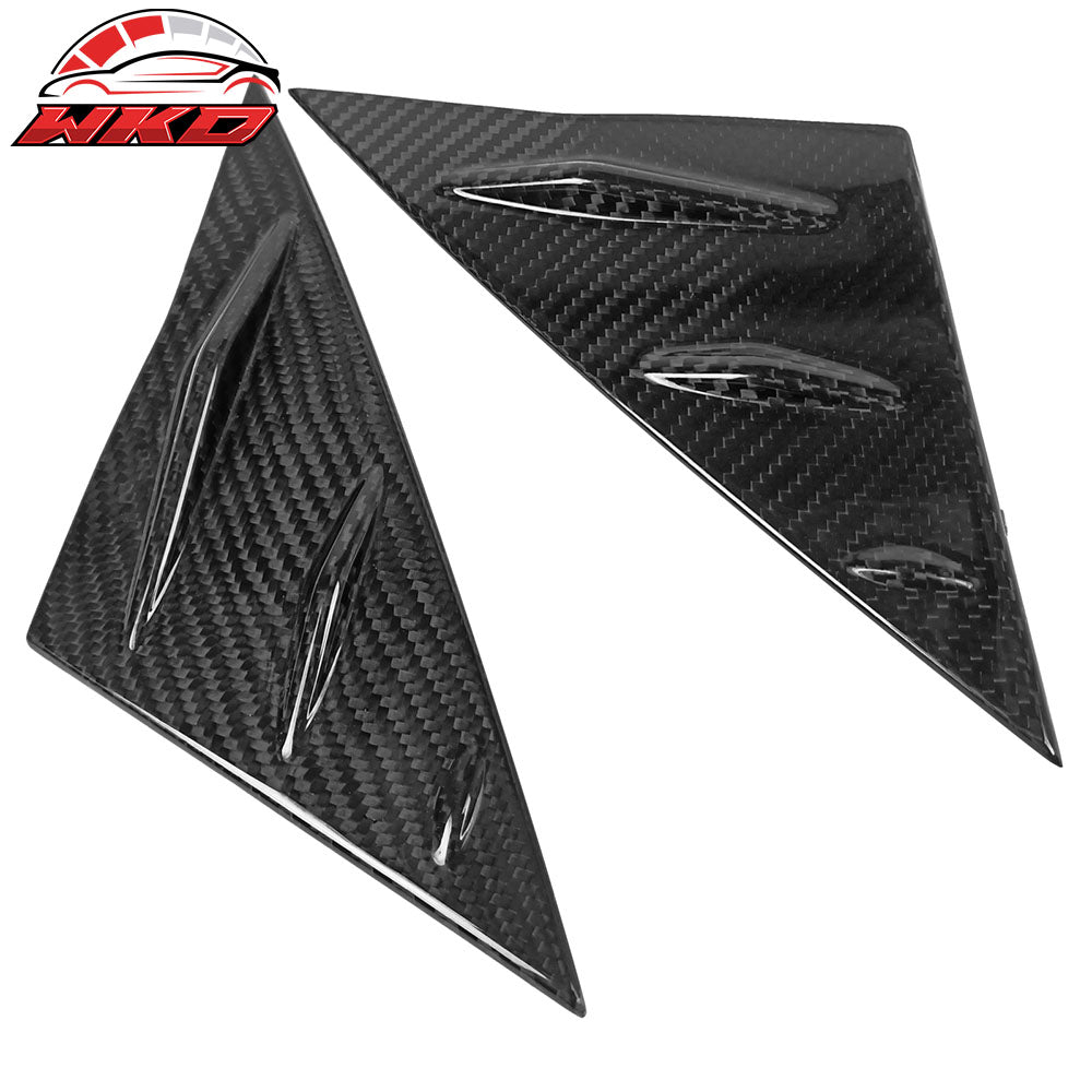 Closeout! Fits 17-23 Tesla Model 3 Carbon Fiber CF Side Window Scoop Louvers