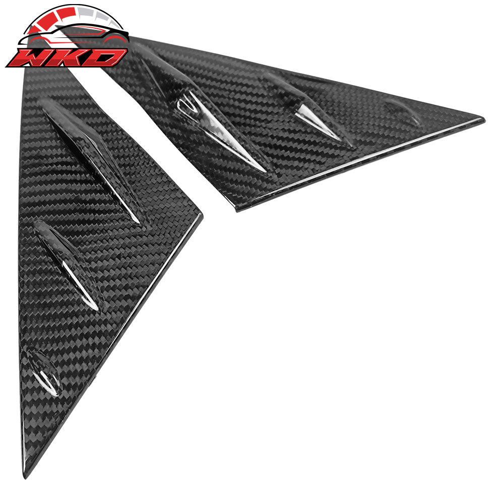 Closeout! Fits 17-23 Tesla Model 3 Carbon Fiber CF Side Window Scoop Louvers