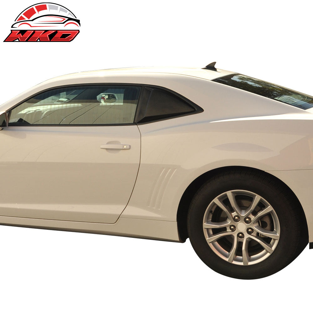 Fits 10-15 Chevy Camaro Side Window Louvers 1/4 Quarter Scoops Cover 2Pc Set PP