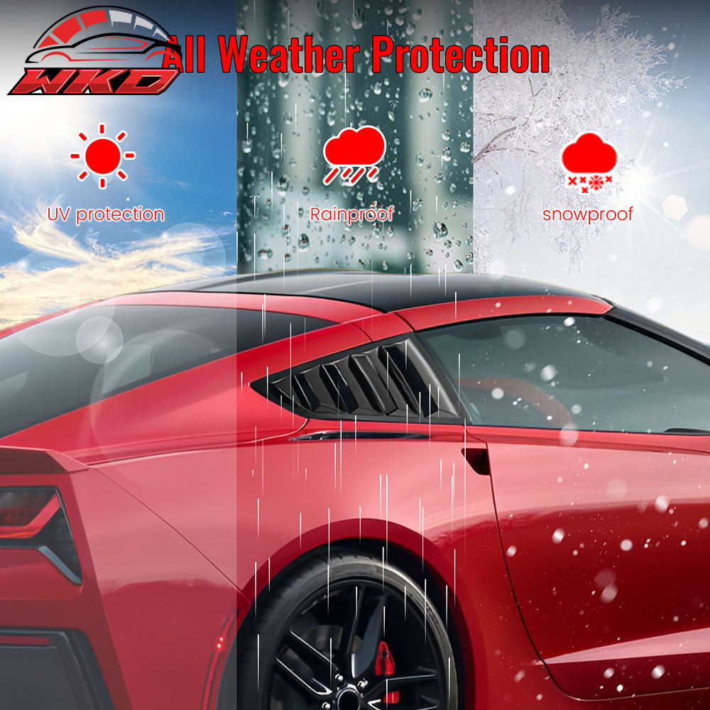 Fits 14-19 Chevrolet Corvette C7 Coupe V2 Style Side Window Louver Scoop PC 2PCS