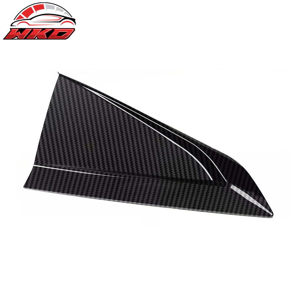 Fits 24-26 Ford Mustang Coupe V Style Side Window Louvers ABS Carbon Fiber Print