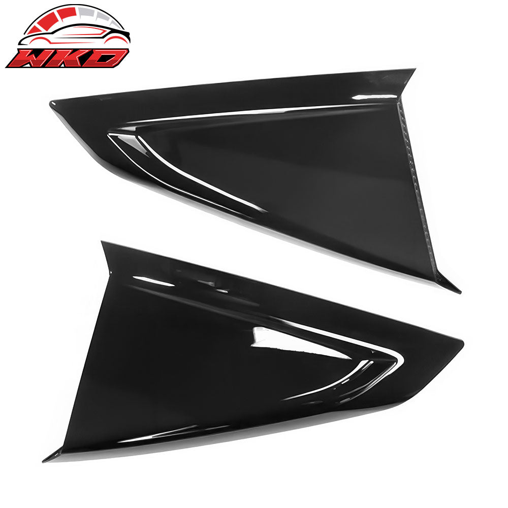 Wholesale 24-26 Ford Mustang Coupe V Style Side Window Louvers ABS 2PCS - Gloss Black