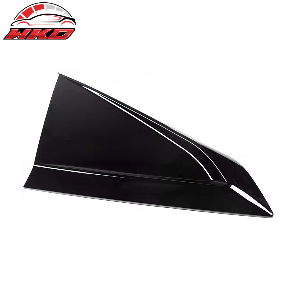 Fits 24-26 Ford Mustang Coupe V Style Side Window Louvers ABS 2PCS - Gloss Black