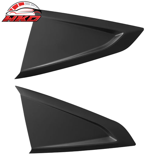2024-26 Ford Mustang Coupe V Style Side Window Louvers ABS 2PCS - Matte Black | Wholesale