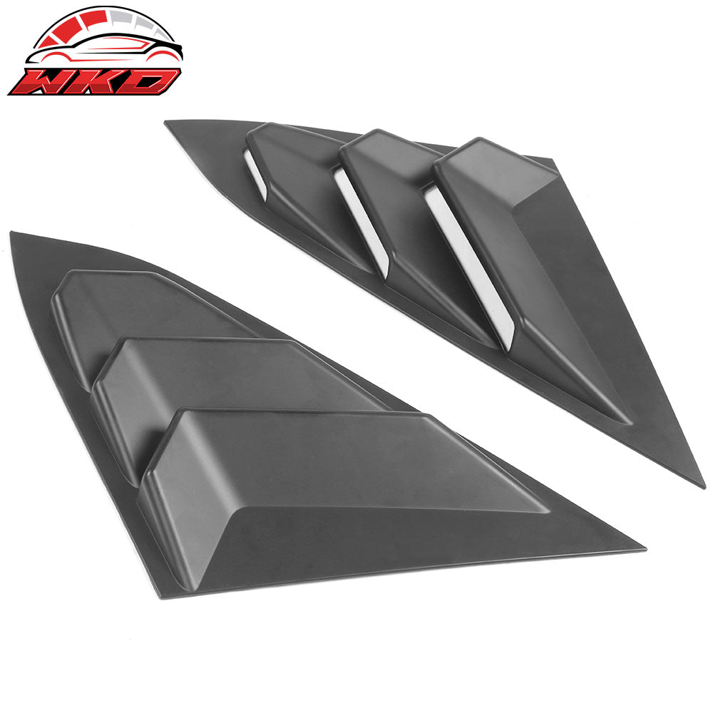 Fits 16-21 Honda Civic Sedan 2PCS Rear Side Quarter Window Louvers Cover ABS