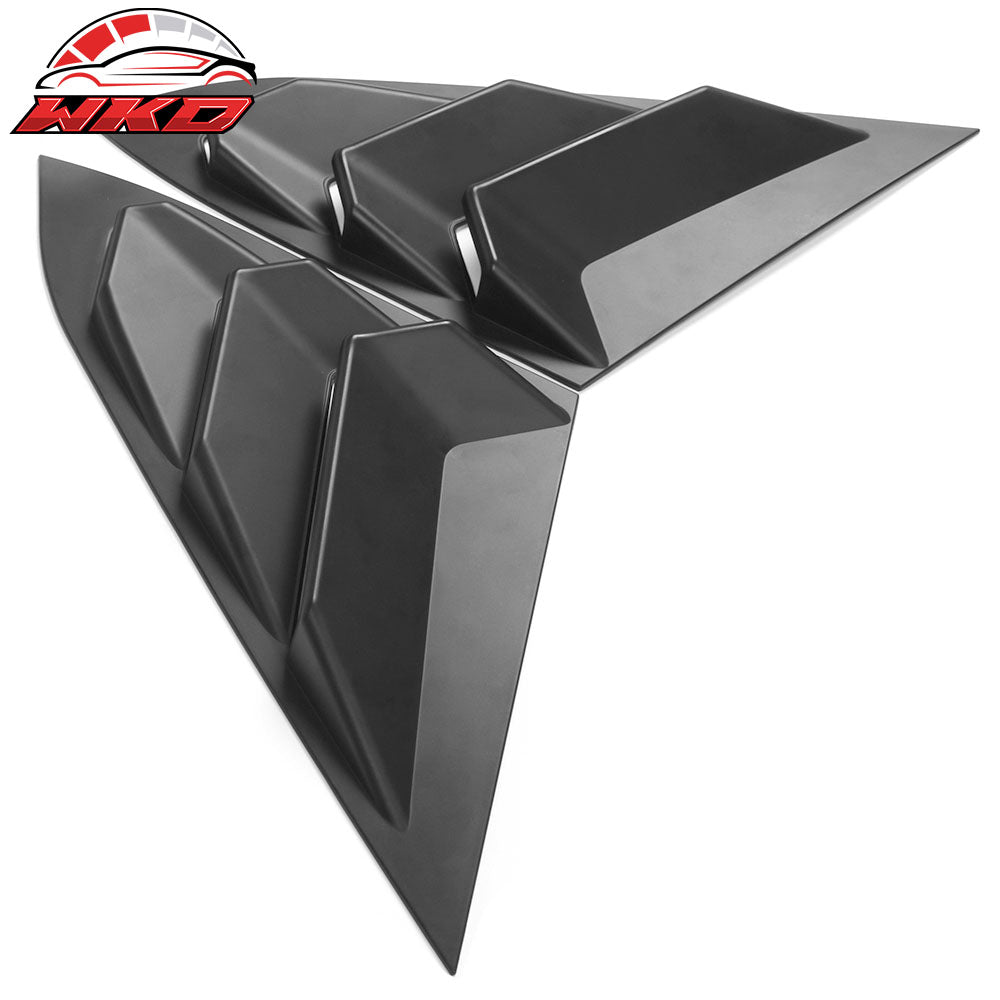 Fits 16-21 Honda Civic Sedan 2PCS Rear Side Quarter Window Louvers Cover ABS