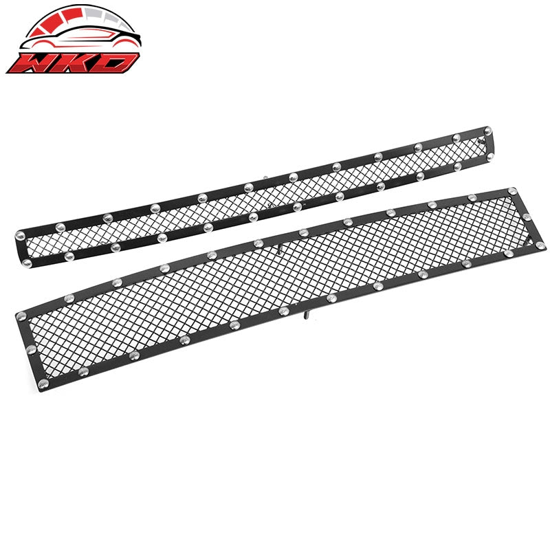 Wholesale 07-10 Silverado 2500 3500 HD Mesh Style W/ Chrome Rivets Front Lower Grille - Wikond Auto