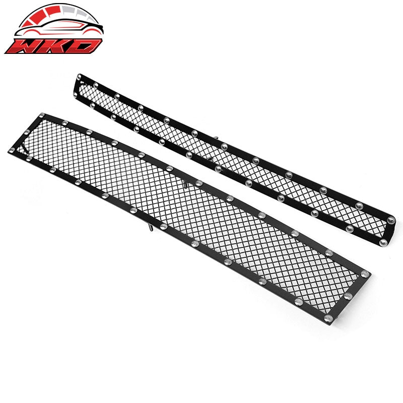 Wholesale 07-10 Silverado 2500 3500 HD Mesh Style W/ Chrome Rivets Front Lower Grille - Wikond Auto
