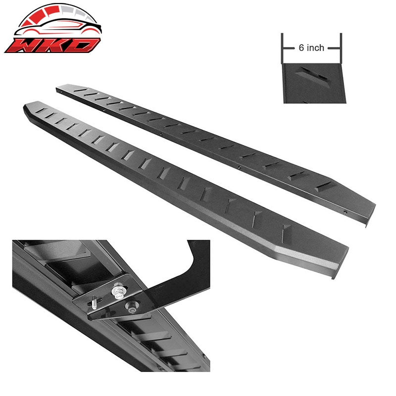 Fits 07-18 Silverado Sierra Extended/Double Side Step Nerf Bars Running Boards