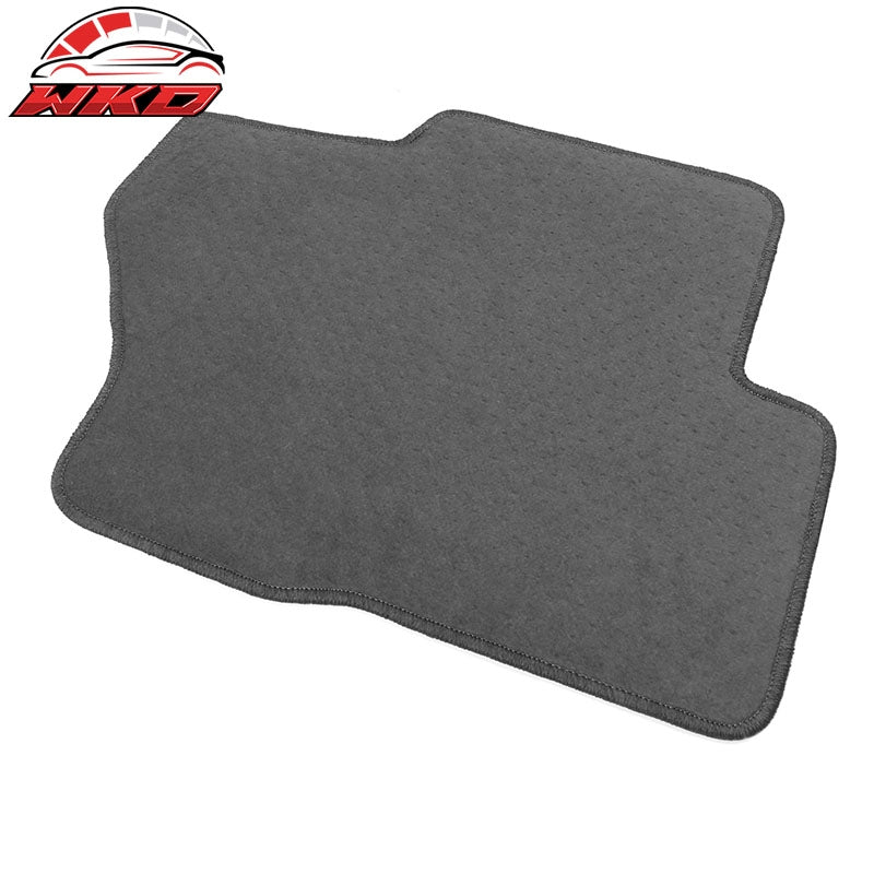 Fits 07-13 Silverado Sierra Crew Cab Tahoe Floor Mats Nylon Grey Carpets 4PC
